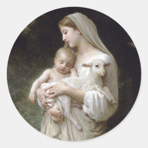 L'Innocence, William-Adolphe Bouguereau Classic Round Sticker