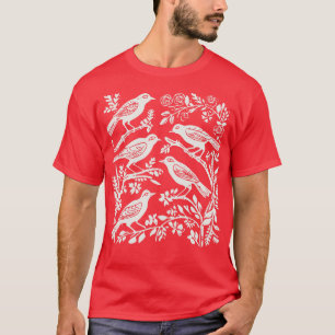 Lino Cut Bird 1 T-Shirt