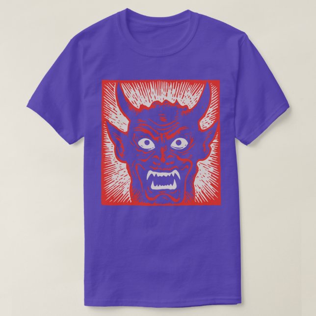 Lino Cut Devil 10 T-Shirt (Design Front)