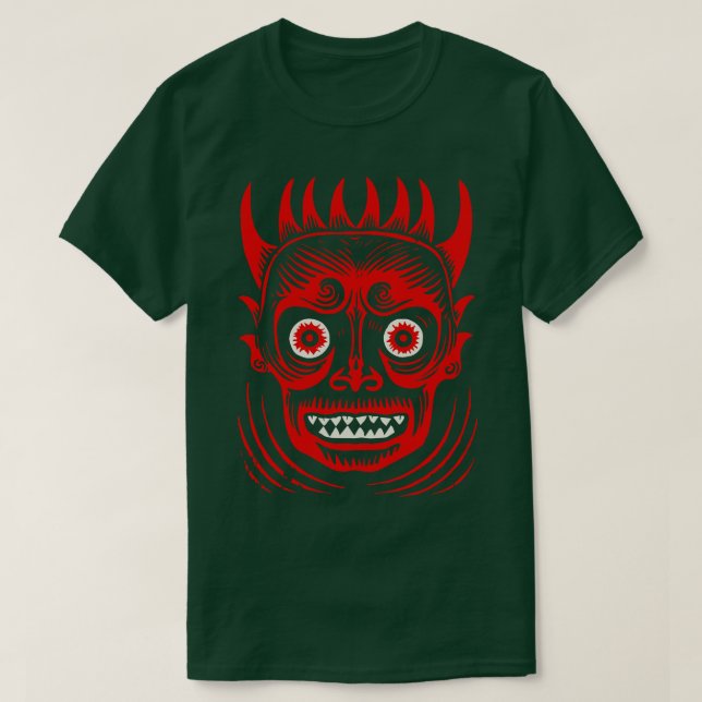 Lino Cut Devil 4 T-Shirt (Design Front)
