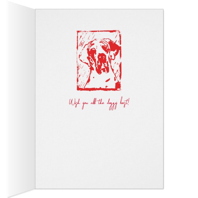 Lino Cut print Design Great Dane Esra  (Inside (Right))