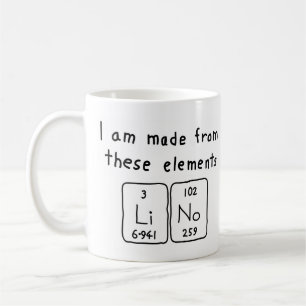 Lino periodic table name mug