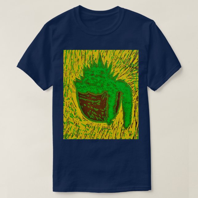 lino printed succulent 8 T-Shirt (Design Front)