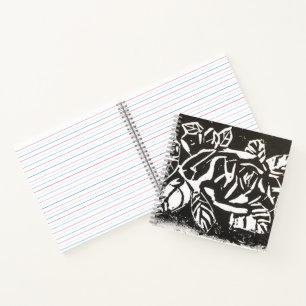 Linocut Rose Notebook