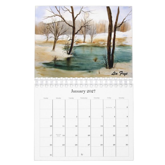 Lin's Watercolors2013 Calendar (Jan 2027)