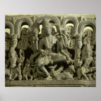 Lintel depicting The Trinity: Siva, Brahma and Vis