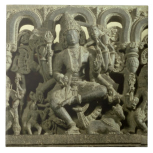 Lintel depicting The Trinity: Siva, Brahma and Vis Tile