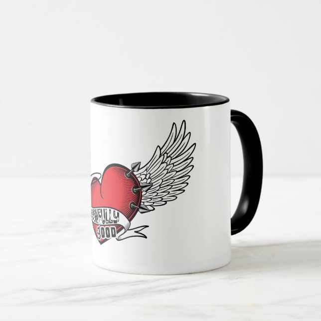 L'Intérieur Noir De La Mug De Café, Très Bon (Devant droit)