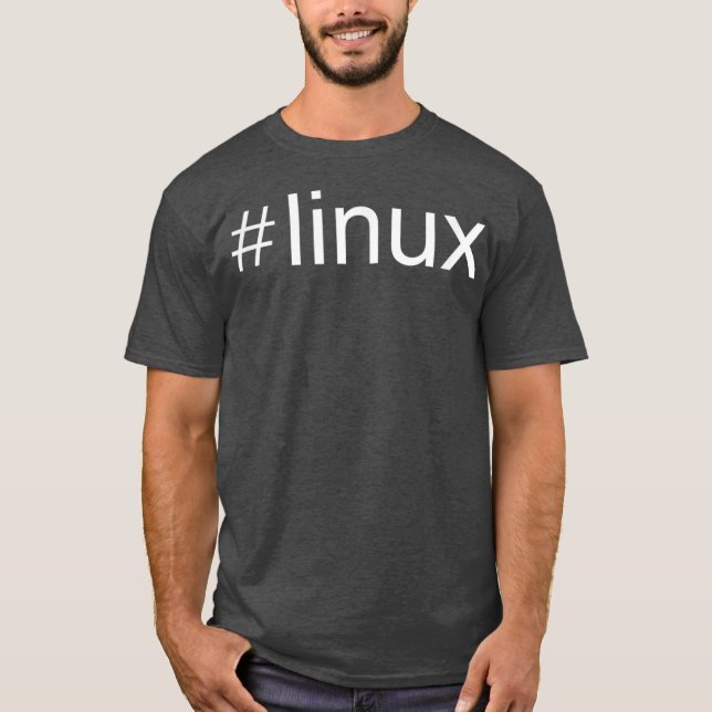 Linu lover hashtag tee Penguin Tu Open Source (Front)