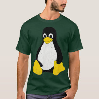 Linu Mascot Tu the Penguin Nerd Geek IT Person T-Shirt
