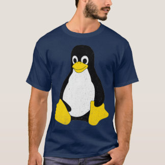 Linu Mascot Tu the Penguin Nerd Geek IT Person T-Shirt