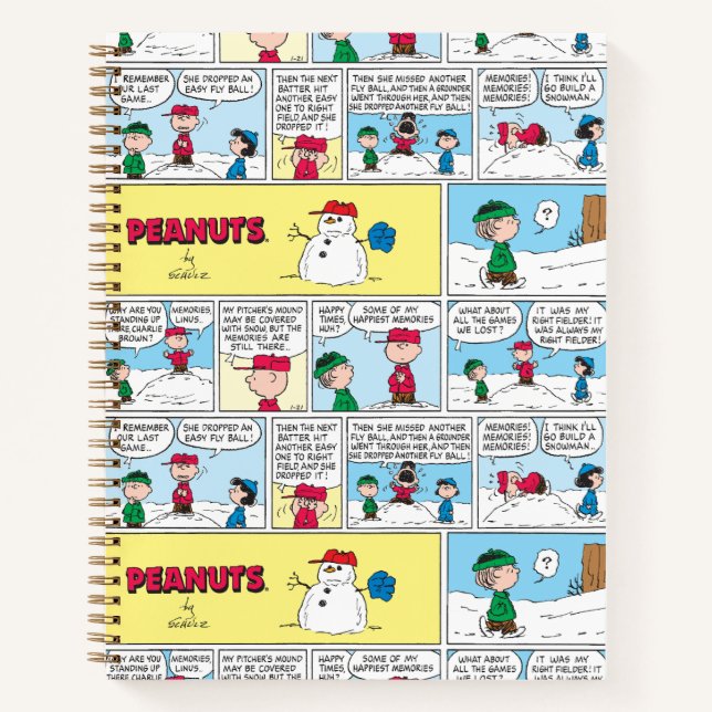Linus Builds A Snowman Notebook (Front)