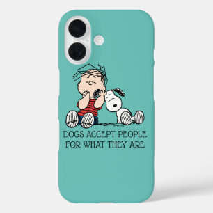 Linus Comforted With Snoopy's Ear iPhone 16 Case