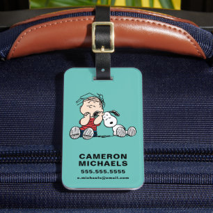 Linus Comforted With Snoopy's Ear Luggage Tag