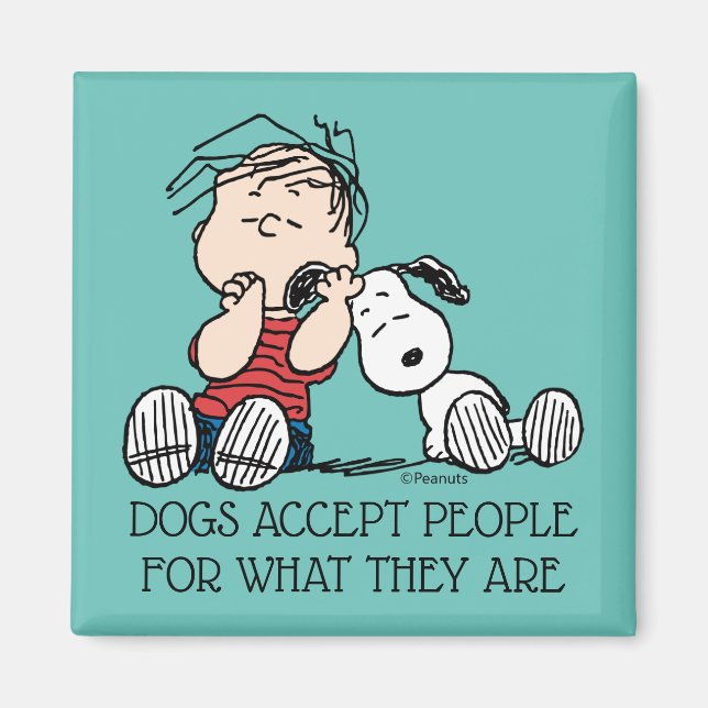 Linus Comforted With Snoopy's Ear Magnet (Front)