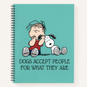 Linus Comforted With Snoopy's Ear Notebook