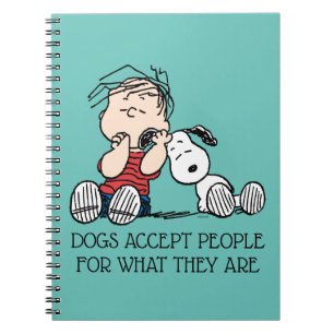 Linus Comforted With Snoopy's Ear Notebook