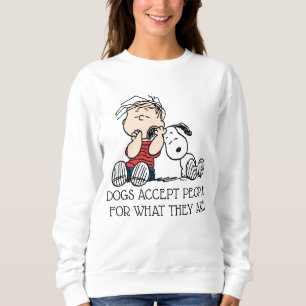 Linus Comforted With Snoopy's Ear Sweatshirt