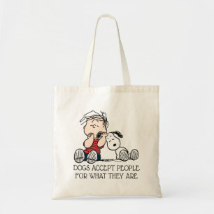 Linus Comforted With Snoopy's Ear Tote Bag