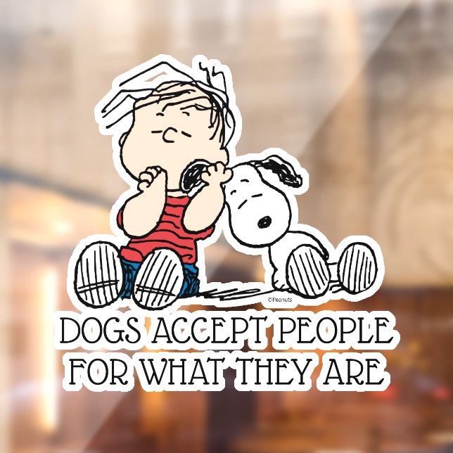 Linus Comforted With Snoopy's Ear Window Cling (Sheet 2)