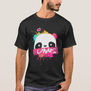 LINUS - Cute Boys Name With Adorable Panda T-Shirt