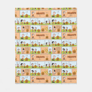 Linus & Lucy   Singing Jack-O-Lantern Fleece Blanket