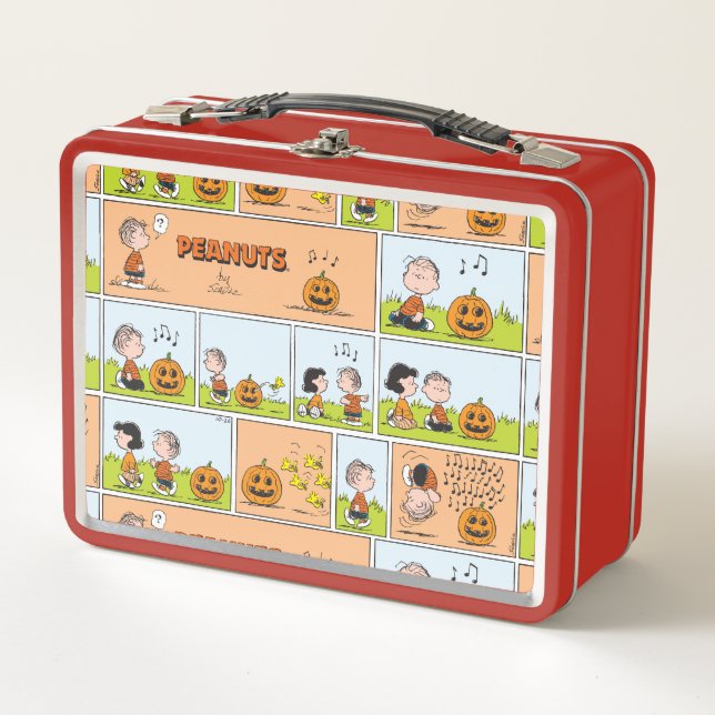 Linus & Lucy | Singing Jack-O-Lantern Metal Lunch Box (Front)