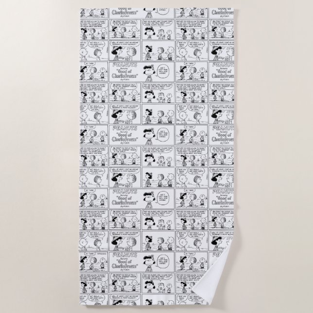 Linus Tells Lucy She's Crabby Beach Towel (Front)