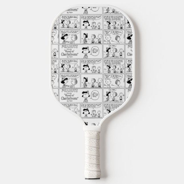 Linus Tells Lucy She's Crabby Pickleball Paddle (Front)