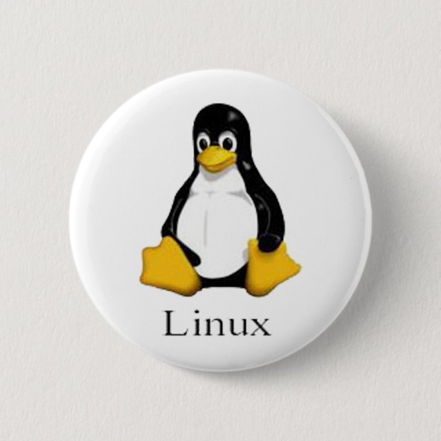 linux 2 inch round button (Front)