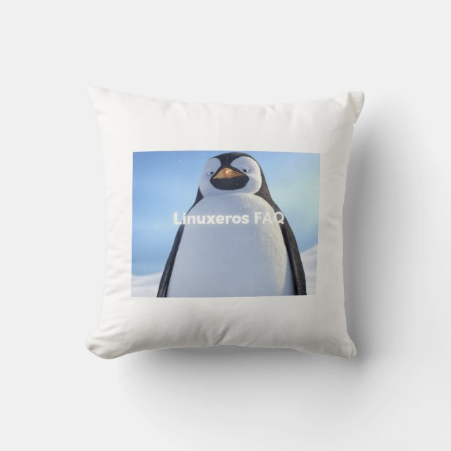 Linux FAQ Throw Pillow (Front)