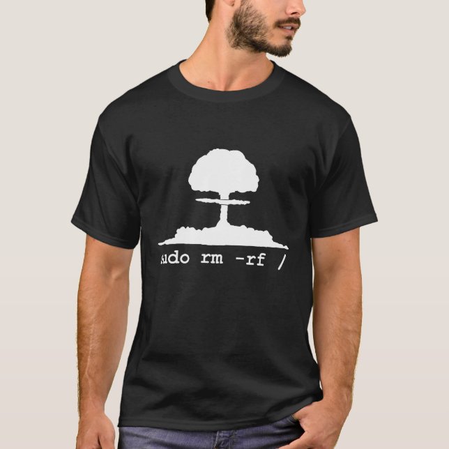 Linux - Funny Linux Command Sudo RM RF for Men T-Shirt (Front)