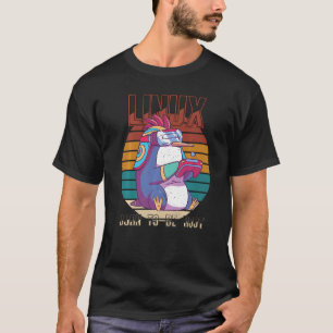 Linux Gamer Born To Be Root Cool Penguin Nerd Prog T-Shirt