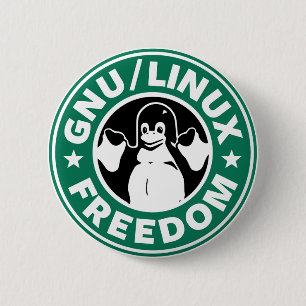 LINUX - GNU - FREEDOM Button