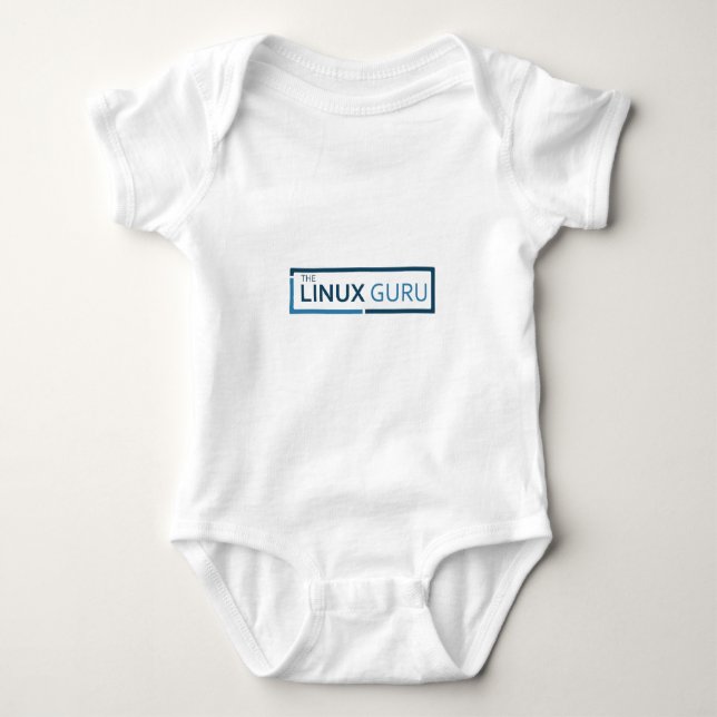 linux guru "t" baby bodysuit (Front)