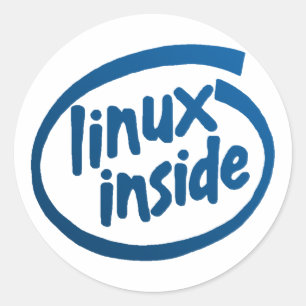 Linux Inside Classic Round Sticker