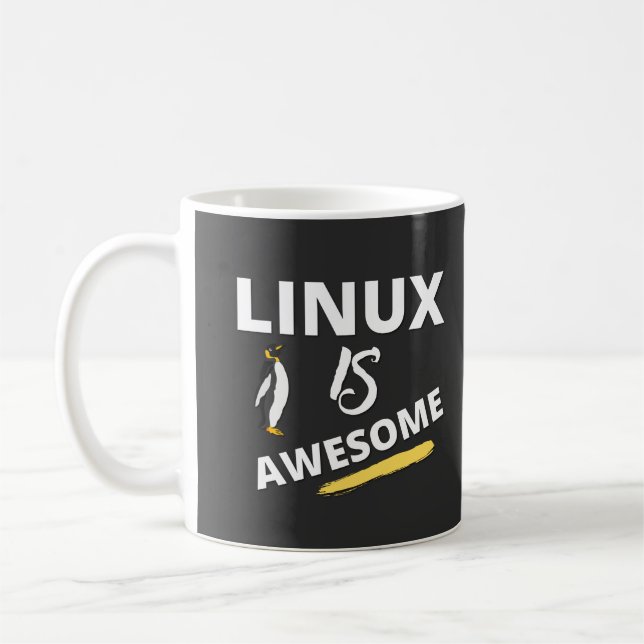 Linux is awesome Software Coffee Mug (Left)