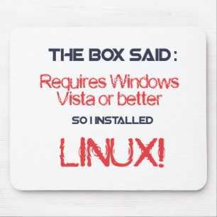 Linux is better mouse pad