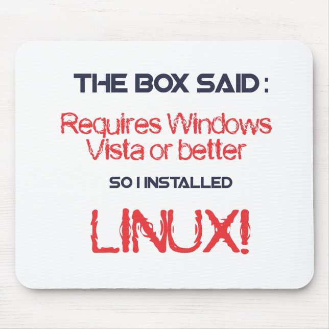 Linux is better mouse pad (Front)