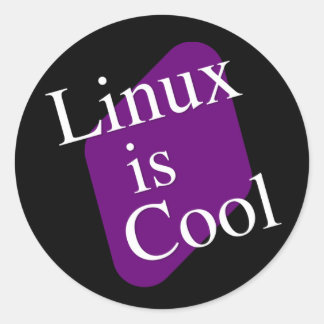 Linux is cool classic round sticker