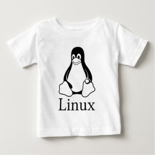 Linux Logo w/ Tux the Linux Penguin Baby T-Shirt