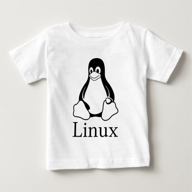 Linux Logo w/ Tux the Linux Penguin Baby T-Shirt (Front)