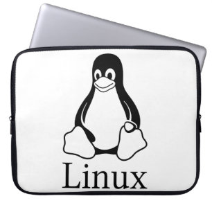 Linux Logo w/ Tux the Linux Penguin Laptop Sleeve
