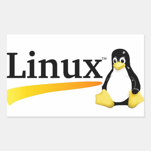Linux Logo with Tux Products Sticker (Front)