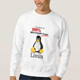 Linux Men's Basic Long Sleeve - Microsoft Free Sweatshirt