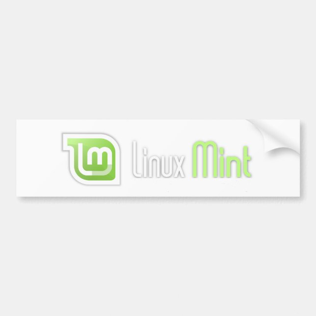 Linux Mint Bumper Sticker (Front)
