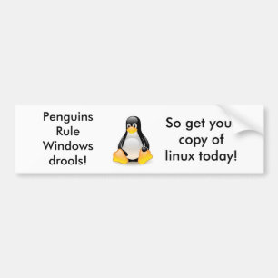 linux-penguin-tux bumper sticker