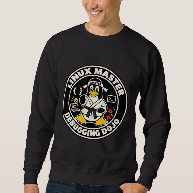 Linux Penguin Tux Fanart - Dojo Master Sweatshirt (Front)