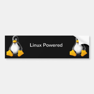Linux powered bumper sticker