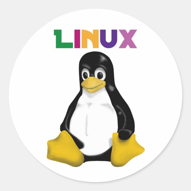 Linux Products & Designs! Classic Round Sticker (Front)